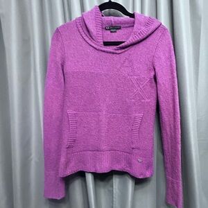 $15 sale Armani exchange pink purple wool bld hoodie sweater kangaroo pocket
